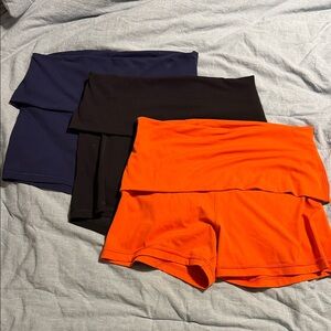 Offline by Aerie Real Me XTRA Foldover High Waisted 3” Bike Shorts Bundle